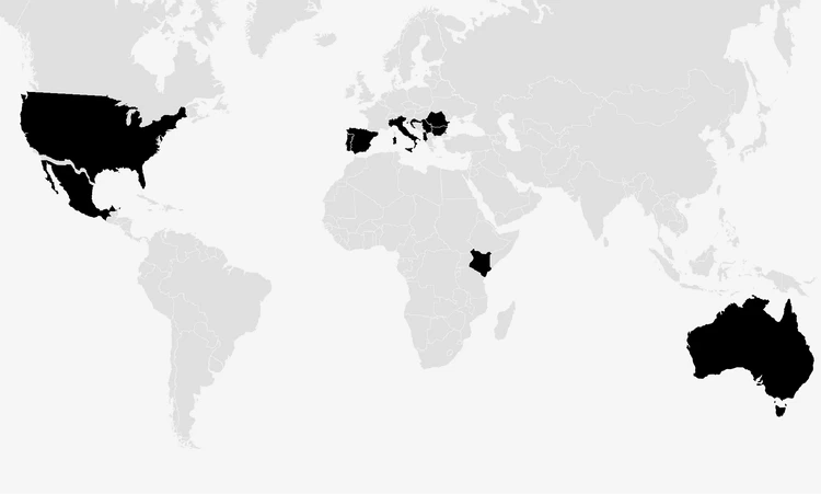 Locations worldwide